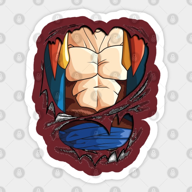 Gogueta vegeta goku Chest Dragon ball Super Sticker by GeekCastle